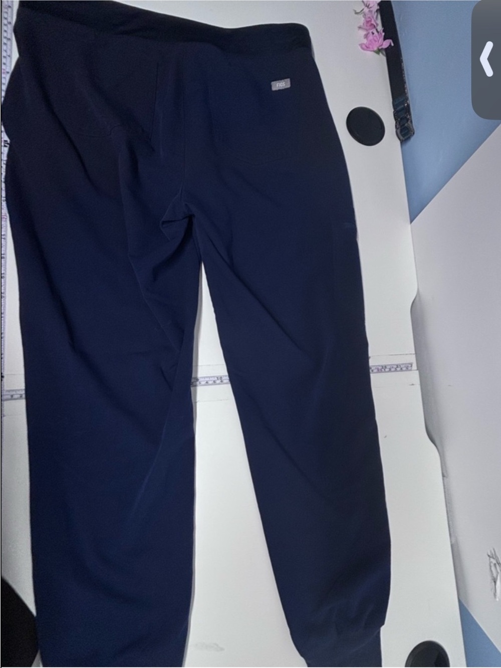 FIGS Zamora Jogger Scrub Pants Navy Blue size Medium PO#1808 - Picture 3 of 4